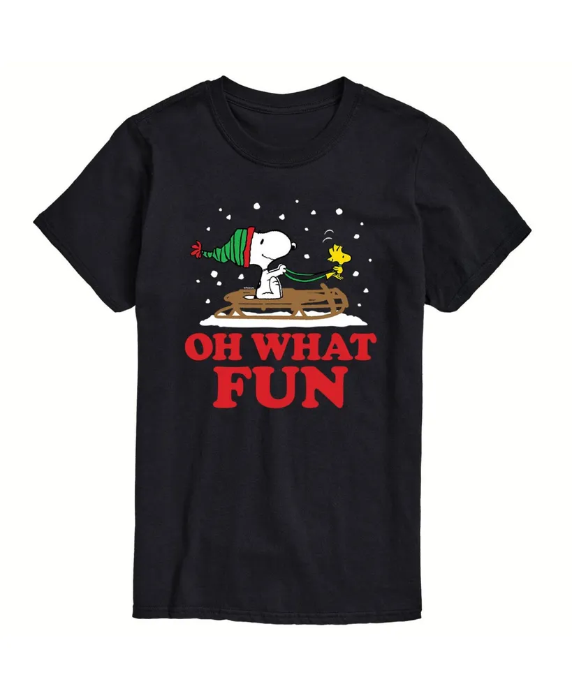 Airwaves Men's Peanuts Oh What Fun Short Sleeve T-shirt