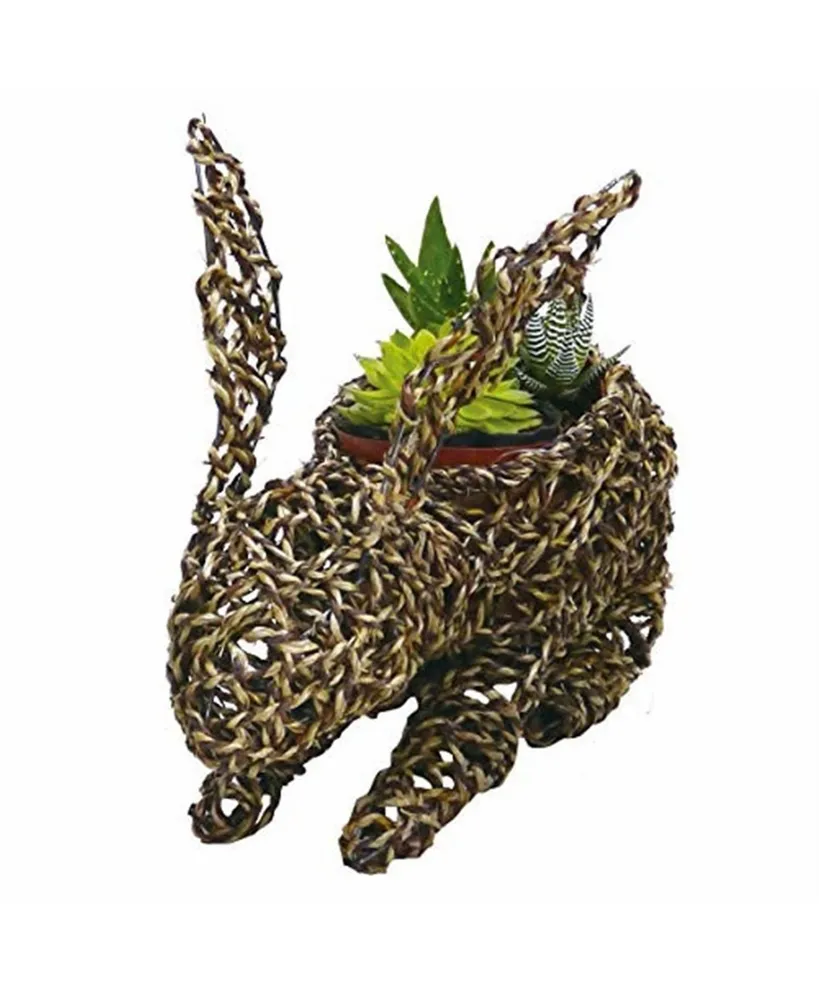 Gardener's Select GSARA820M Rattan Bunny Rope Topiary, Brown