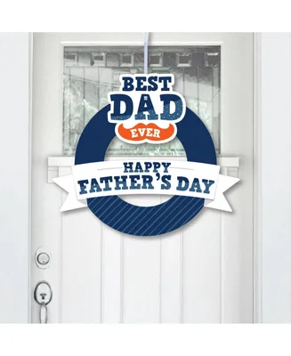 Happy Father's Day - Outdoor We Love Dad Party Decor - Front Door Wreath