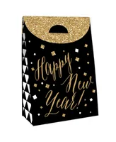 Big Dot of Happiness New Year s Eve - Gold - New Years Eve Gift Favor Bags - Party Goodie Boxes 12 Ct