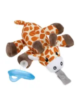 Calming Natural Flex Snuggleez Pacifier with Plush Animal, Giraffe