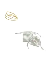 Adornia Women's 14K Gold-Tone Plated Hammered Bangle Set, 3 Pieces