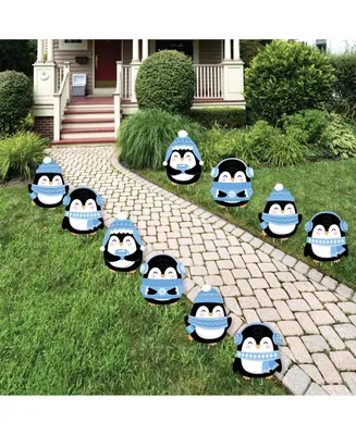 Big Dot of Happiness Winter Penguins Outdoor Holiday and Christmas Party Yard Decorations 10 Pc