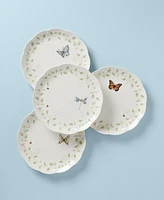 Lenox Butterfly Meadow Floral 4 Piece Dinner Plate Set, Service for 4