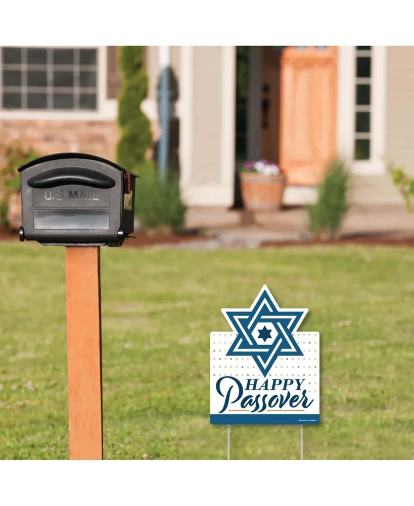 Happy Passover - Outdoor Lawn Sign - Pesach Party Yard Sign - 1 Pc