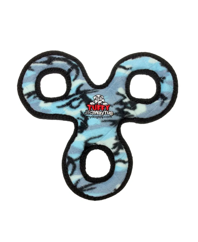 Tuffy Jr 3WayTug Camo Blue, Dog Toy