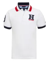 Tommy Hilfiger Toddler and Little Boys Striped Collar Embroidered Matt Polo