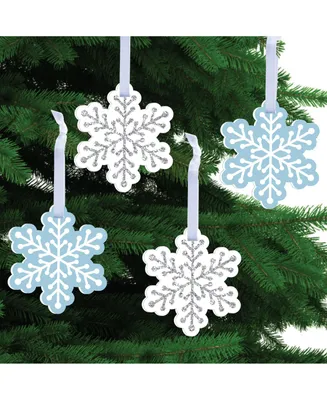 Winter Wonderland - Holiday Party Decor - Christmas Tree Ornaments - Set of 12