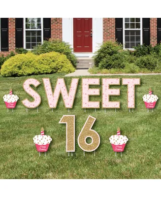 Sweet 16 - Yard Sign Outdoor Lawn Decor - Happy Birthday Yard Signs