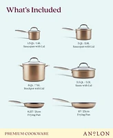 Anolon Ascend Hard Anodized Nonstick Cookware Set, 10 Piece