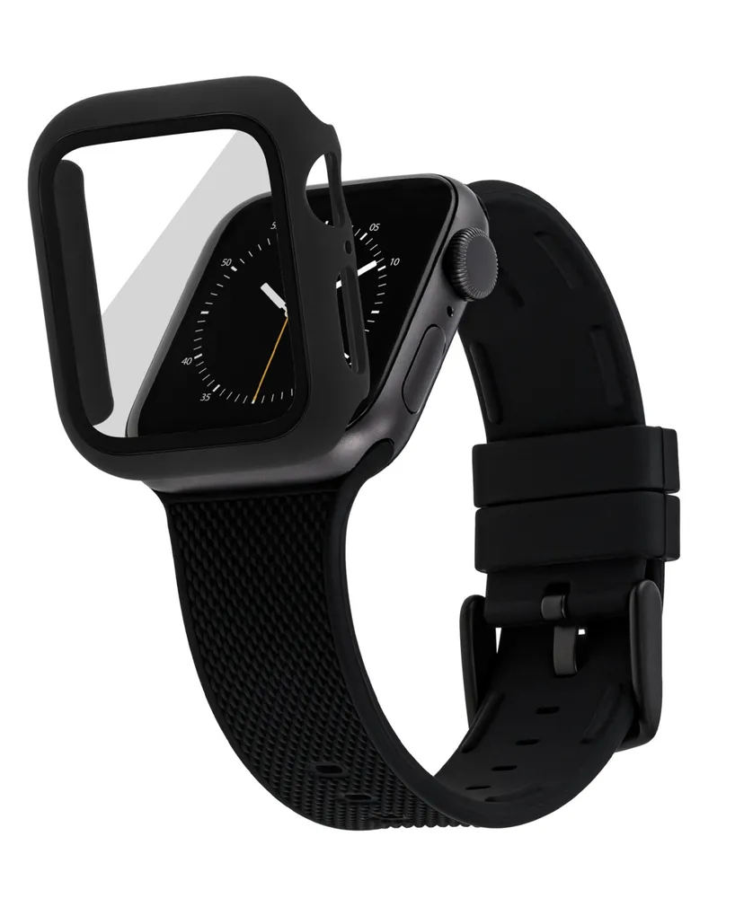 WITHit Unisex Black Full Protection Bumper with Glass for 45mm Apple Watch