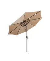 WestinTrends 9 ft. Patio Solar Power Led lights Market Umbrella