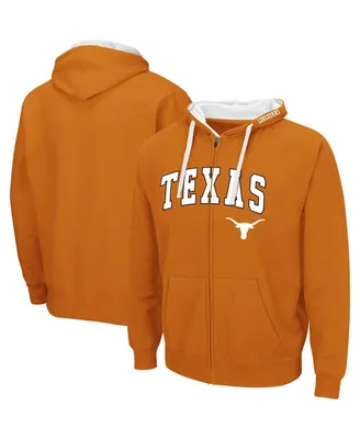 Men's Colosseum Texas Orange Longhorns Big and Tall Full-Zip Hoodie