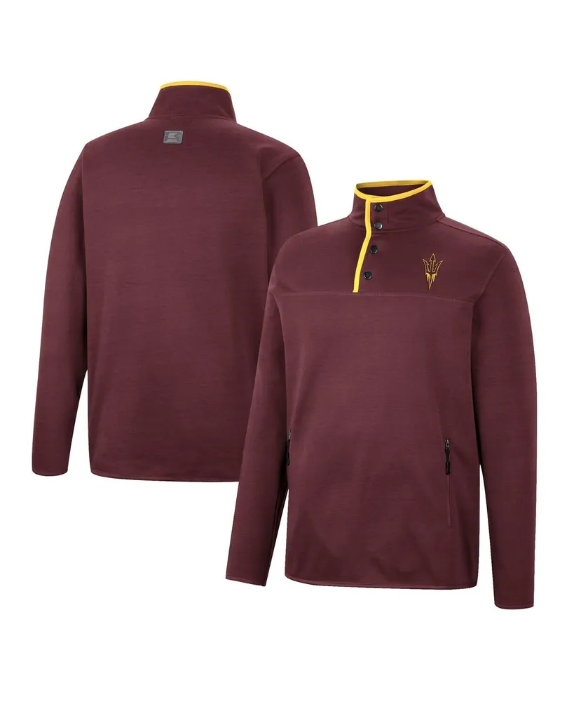 Men's Colosseum Maroon Arizona State Sun Devils Rebound Quarter-Snap Jacket