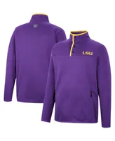 Men's Colosseum Purple Lsu Tigers Rebound Quarter-Snap Jacket