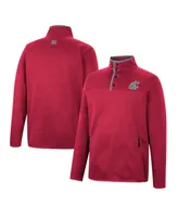 Men's Colosseum Crimson Washington State Cougars Rebound Quarter-Snap Jacket