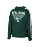 Big Boys Colosseum Heathered Green Michigan State Spartans Wind Changes Raglan Hoodie T-shirt