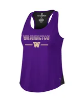 Women's Colosseum Purple Washington Huskies Sachs 2-Hit Scoop Neck Racerback Tank Top