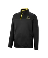 Men's Colosseum Black Appalachian State Mountaineers Rebound Quarter-Snap Jacket