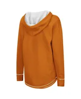 Women's Colosseum Texas Orange Longhorns Tunic Pullover V-Neck Hoodie