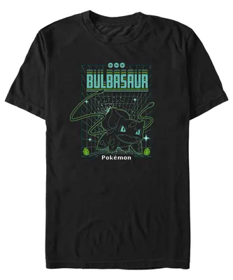 Fifth Sun Men's Bulbasaur Grid Short Sleeve T-shirt
