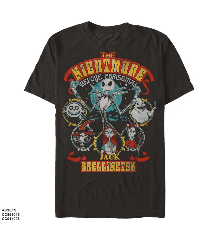 Fifth Sun Men's Nightmare Before Christmas Fillmore Short Sleeves T-shirt