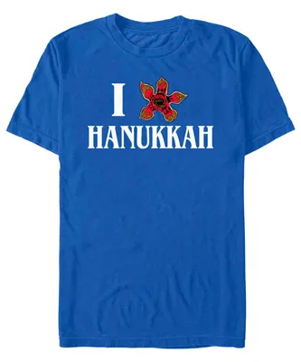 Fifth Sun Men's Stranger Things Demogorgon Hanukkah Short Sleeves T-shirt