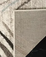 Safavieh Amsterdam Cream and Charcoal 8' x 10' Outdoor Area Rug