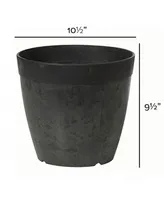 Novelty Round Dolce Planter 10 Inch Black