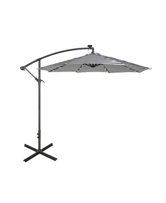 WestinTrends 10 Ft Outdoor Patio Solar Led Cantilever Umbrella