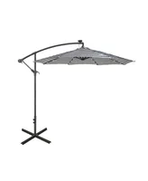 WestinTrends 10 Ft Outdoor Patio Solar Led Cantilever Umbrella