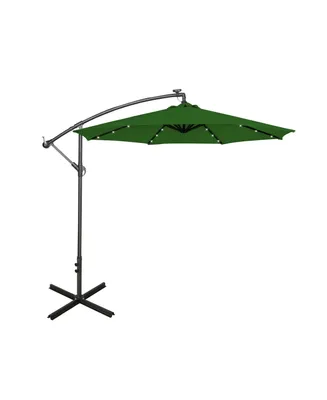 WestinTrends 10 Ft Outdoor Patio Solar Led Cantilever Umbrella