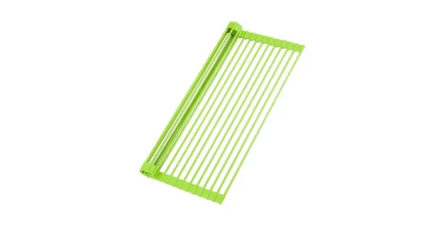 Zulay Kitchen Multipurpose Roll-Up Sink Drying Rack (Large) - Mint Green