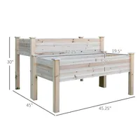 Outdoor/Indoor Raised Garden Bed Elevated Wooden Planter Box