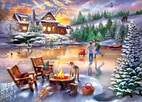 Masterpieces Time Away - An Evening Skate 1000 Piece Jigsaw Puzzle