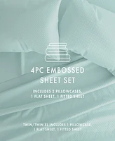 ienjoy Home Expressed Embossed Checkered -Pc. Sheet Set