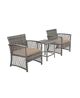 WestinTrends 3-Piece Outdoor Patio Conversation Set