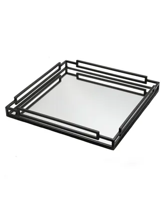 Classic Touch Square Mirror Tray