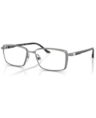 Starck Eyes Men's Rectangle Eyeglasses, SH2071T56-o - Silver