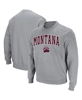 Colosseum Men's Montana Grizzlies Arch and Logo Crew Neck Sweatshirt