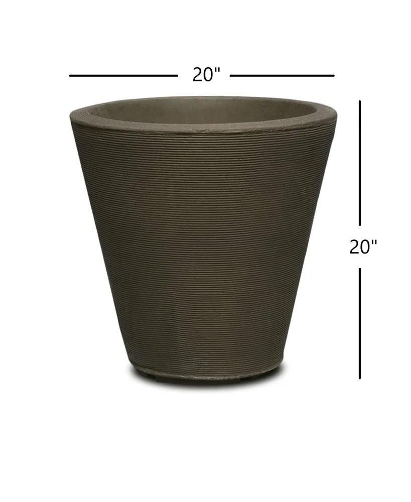 Crescent Garden Madison Planter DoubleWalled 20" Old Bronze