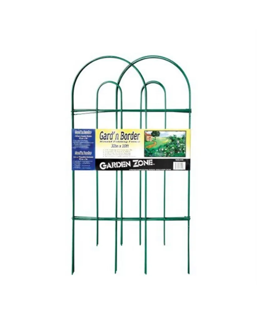 Origin Point Gard'n Border Round Folding Fence, Green, 32-In x 10-Ft