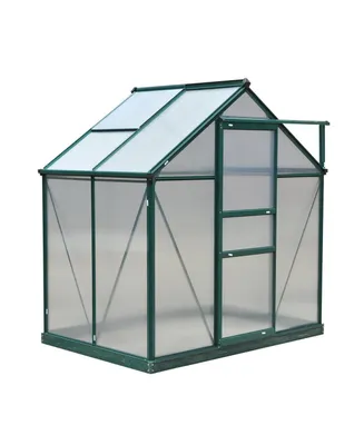 Outsunny Greenhouse Aluminum Frame Walk-In Outdoor Plant Garden Polycarbonate