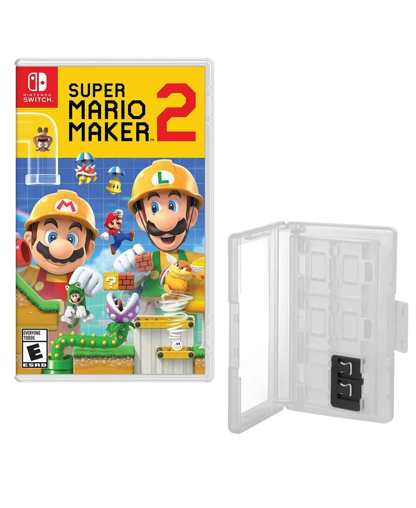 Mario Maker 2 Game and Game Caddy for Nintendo Switch