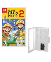 Mario Maker 2 Game and Game Caddy for Nintendo Switch