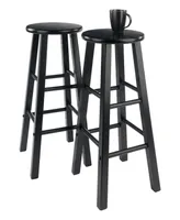 Winsome Element 2-Piece Wood Bar Stool Set