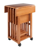 Winsome Sophia 5-Piece Wood Drop Leaf Top Snack Table Set