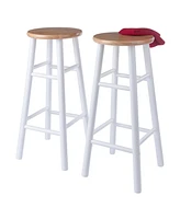 Winsome Huxton 2-Piece Wood Bar Stool Set