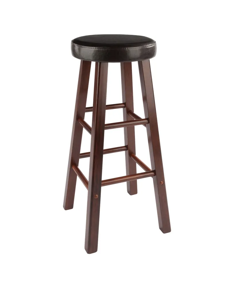 Winsome Maria 2-Piece Wood Cushion Seat Bar Stool Set