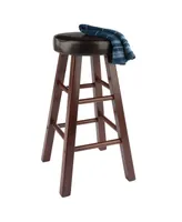 Winsome Maria 2-Piece Wood Cushion Seat Counter Stool Set